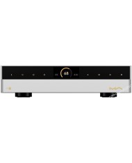 Matrix MP-1 ses sistemi ön paneli, gümüş ve siyah renkli hifi amfi