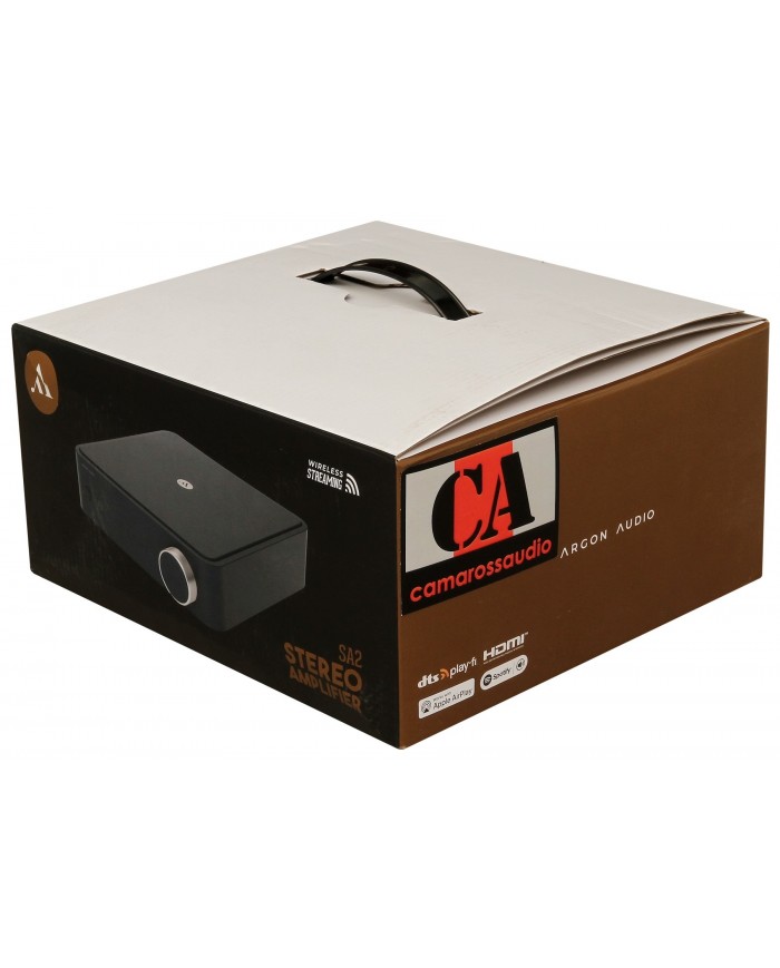 Argon Audio SA2 stereo amplifikatör, siyah, kablosuz yayın, HDMI, Apple AirPlay, Spotify