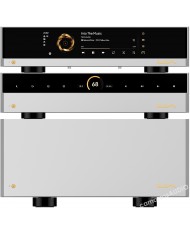 Matrix Audio System gümüş renkli, dijital ekranlı ve modern tasarımlı ses sistemi.
