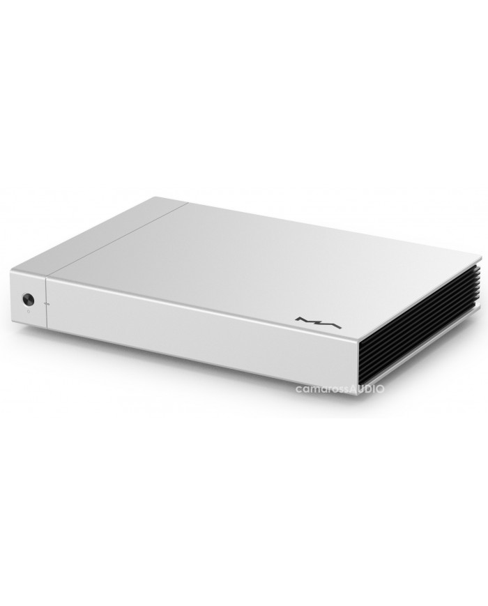 Matrix Audio Element P2 gümüş renkli, kompakt ve şık tasarımlı ses cihazı.