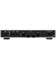 Matrix Audio Element P2 amplifikatör arka panel: analog giriş, hoparlör çıkışı, tetikleyici.