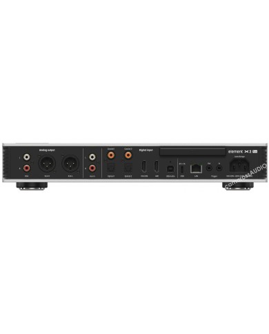 Matrix Element X2 Pure DAC arka panel: RCA, XLR, dijital giriş/çıkış portları.