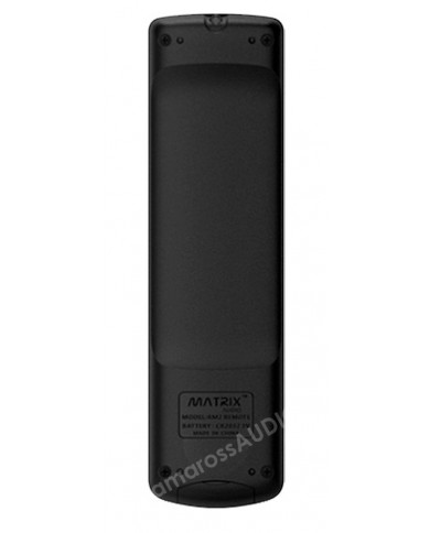 Matrix Audio RM2 - RM3 kumanda, siyah renkli, modern tasarıma sahip.
