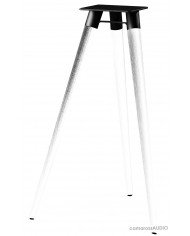 Buchardt Audio Stands tripod hoparlör sehpası, siyah üst ve açık ahşap görünümlü ayaklar.
