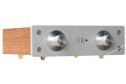 Khozmo Pasif Balance Preamplifier, ahşap yan panel, gümüş metal ön yüz, dijital ekran