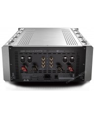 Audio Analogue Maestro 2.0 amplifikatör arka bağlantı paneli, gümüş renkli.