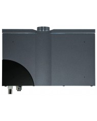 iFi Audio SilentPower OMNI LAN gri ağ filtresi ve güç kutusu yan görünüm.