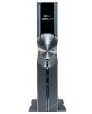 iFi Audio SilentPower OMNI LAN gümüş renkli gürültü önleyici ağ filtre cihazı.