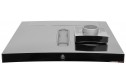 Devialet Expert 250 Pro amfi, parlak siyah/krom üst yüzeyli, yüksek kaliteli ses ekipmanı.
