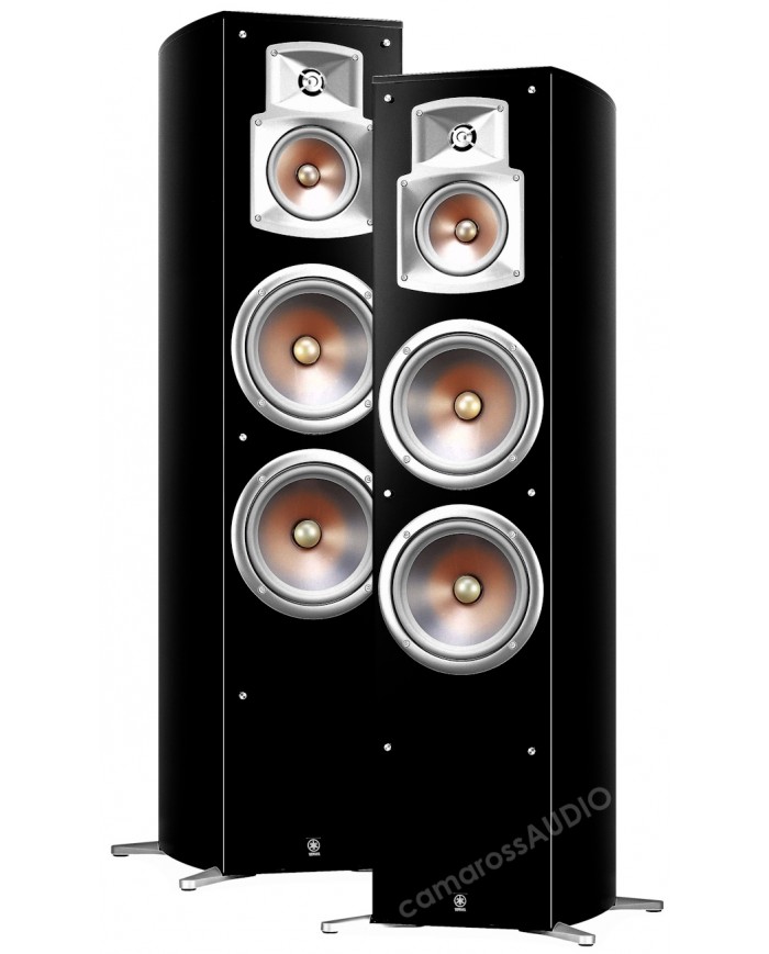 Yamaha NS-777 Siyah Kule Tipi Hoparlör Takımı, Gümüş Konili Sürücüler