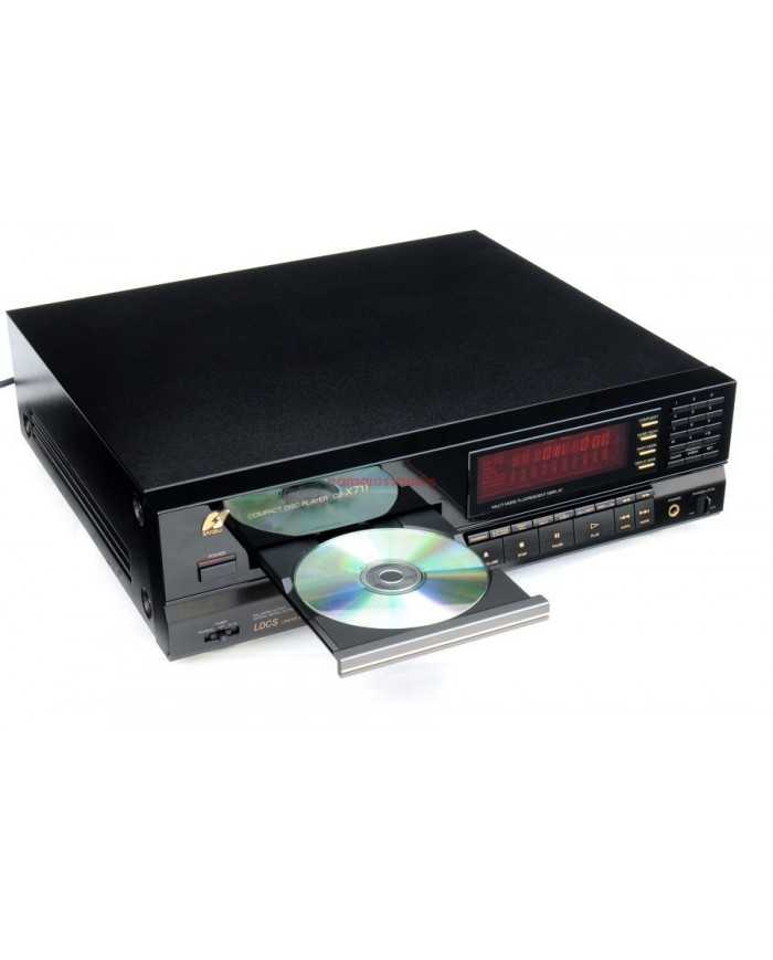 Sansui CD-X711 CD Player siyah, kompakt disk çalar, optik çıkış, LDCS teknolojisi