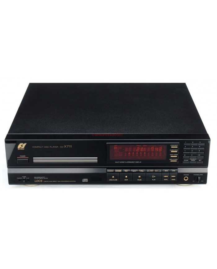 Sansui CD-X711 CD Player, siyah, kompakt disk çalar, floresan ekran