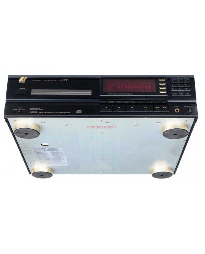 Sansui CD-X711 CD Player, siyah, LDCS dijital dönüştürücü, çok modlu ekran
