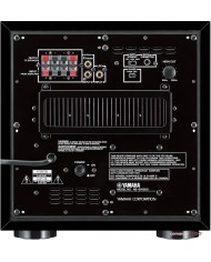 Yamaha NS-SW200 Subwoofer arka bağlantı paneli, RCA ve hoparlör girişleri.