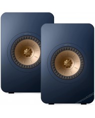 KEF LS50 Meta Titanyum Mavi Kitaplık Hoparlörleri, Altın Uni-Q Sürücü