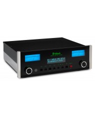 McIntosh MR89 AM/FM Tuner siyah kasa, mavi VU metreli hi-fi tuner.