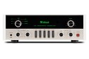 McIntosh C22 MKV Preamplifikatör ön panel, yeşil ekran, gümüş renkli.