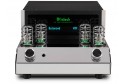 McIntosh C8 Lambalı Preamplifikatör, parlak krom ve yeşil tüplü ön panel.