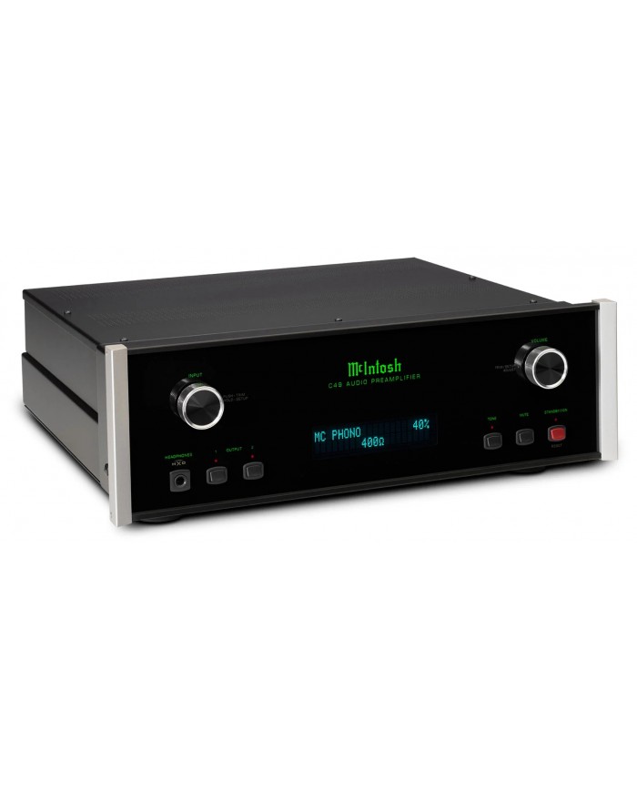 McIntosh C49 Siyah Audio Preamplifikatör Ön Panel Görünümü
