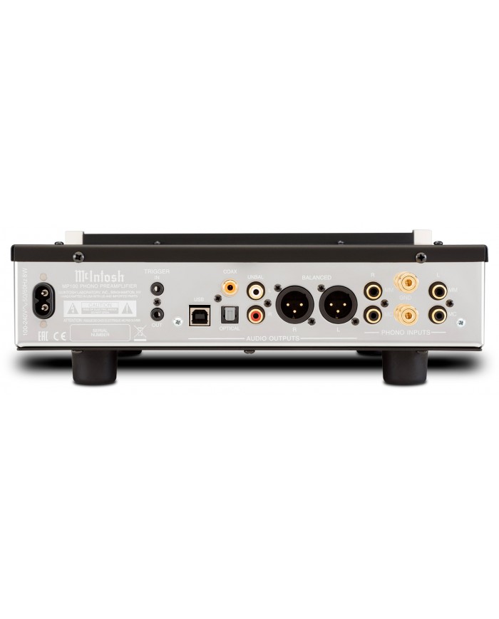 McIntosh MP100 Phono Preamplifikatör arka bağlantı portları.