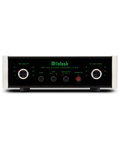 McIntosh MP100 Siyah Pikap Preamplifikatörü Ön Panel Detayı