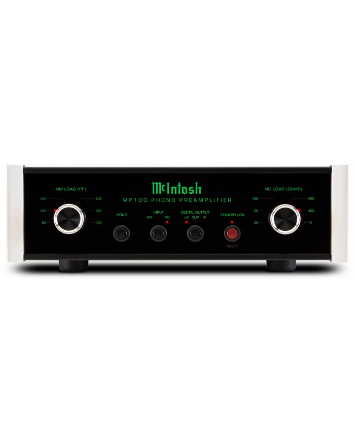 McIntosh MP100 Siyah Pikap Preamplifikatörü Ön Panel Detayı
