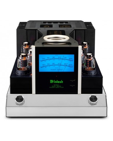 McIntosh MC901 Dual Mono Güç Amplifikatörü, mavi VU metreli, lambalı.