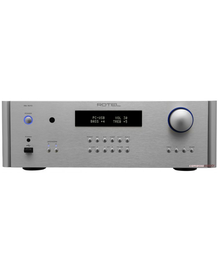 Rotel RA-1570 Entegre Amplifikatör Gümüş Renk Ön Panel Detayı