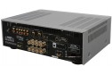 Rotel RA-1570 Entegre Amplifikatör arka bağlantı portları, gümüş kasa.