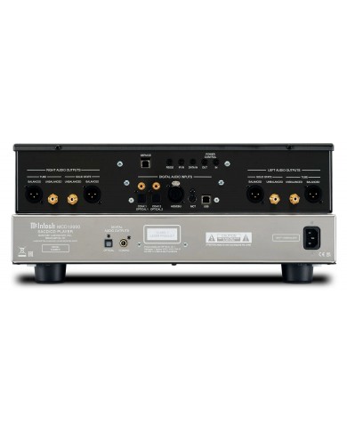 McIntosh MCD12000 SACD/CD Player arka bağlantı paneli, tüp/solid state çıkışlar.