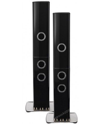 McIntosh XRT1.1K Siyah Parlak Kule Hoparlör Takımı Gümüş Detaylı arka panel