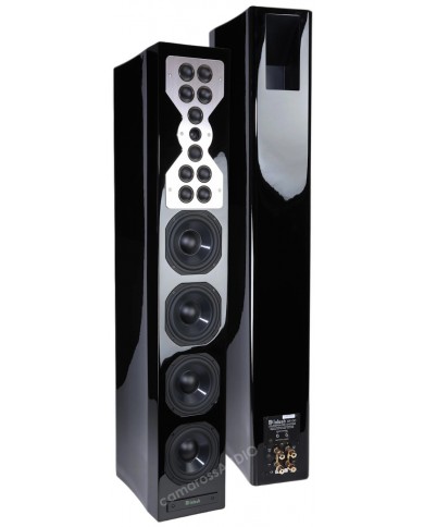 McIntosh XR100 Siyah Parlak Kule Tipi Hoparlör Takımı Ön ve Arka Görünüm