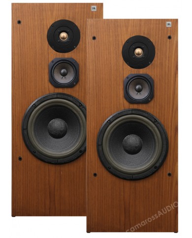 JBL L80T hoparlör, ahşap kaplama, 3 yollu vintage ses sistemi