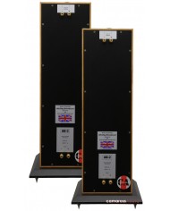 Stirling Broadcast AB-2 Bass Extender arka bağlantı terminalleri ve etiketleri.