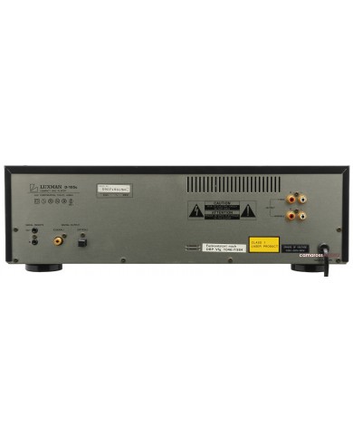 Luxman D-105u Kompakt CD Çalar arka bağlantı portları ve etiketleri.