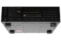 Siyah Luxman D-105u Kompakt CD Çalar ön panel ve alt görünümü.