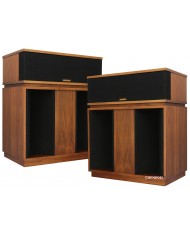 Klipsch Belle ahşap kabinli büyük hoparlör takımı, siyah ön ızgaralı