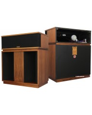 Klipsch Belle hoparlör, ahşap kaplama, arkası açık görünüm.