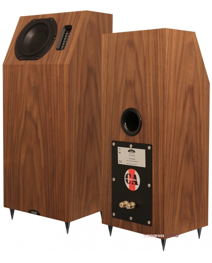 Neat Iota ALPHA hoparlör, ceviz kaplama, arkadan portlu, hi-fi ses sistemi