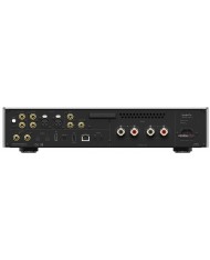 Matrix Audio MD-1 Streamer Amplifier arka portları, RCA, XLR ve hoparlör çıkışları
