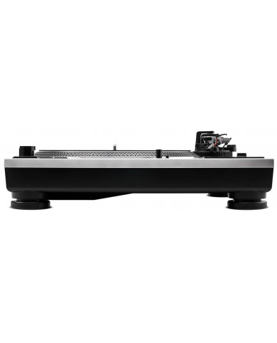 Vestlyd PRO T1 DD Turntable siyah/gümüş, Direct Drive pikap yan görünüm.