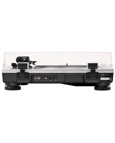 Vestlyd PRO T1 Direct Drive Turntable arka bağlantı noktaları ve kapak menteşeleri.