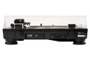 Vestlyd PRO T2 Direct Drive Turntable siyah arka bağlantı noktaları ve kapak.
