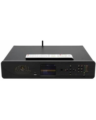 Atoll ST-200 Preamp siyah renkli, uzaktan kumandalı dijital ses bileşeni.