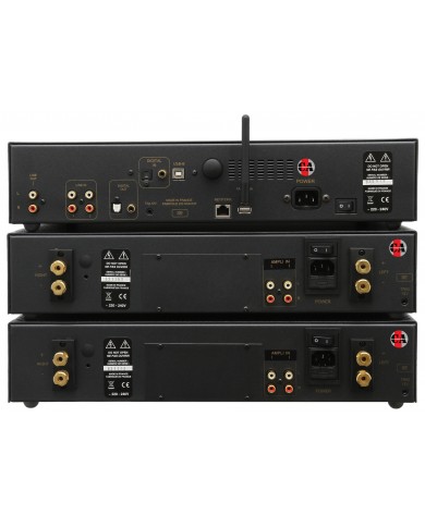 Atoll Electronique ST-200 Preamp AM-200 Power Amp arka bağlantı portları.