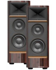JBL Summit Pumori hoparlör kahverengi ahşap ve karbon fiber lüks tasarım