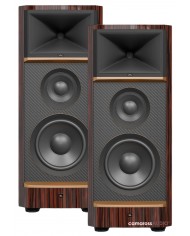 JBL Summit Makalu hoparlör, ahşap kaplama, karbon fiber ön panel, 3 yollu sistem.