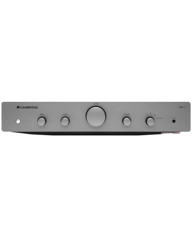 Cambridge Audio AXA25 Entegre Amplifikatör Gri ön panel, ses ayarları