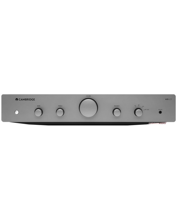 Cambridge Audio AXA25 Entegre Amplifikatör Gri ön panel, ses ayarları