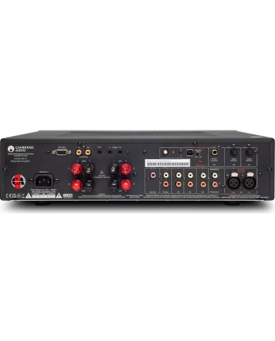 Cambridge Audio CXA81 Mk II Entegre Amplifikatör arka bağlantı portları siyah.